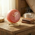 thumbnail image 2 of REGALWOVEN Spherical Mechanical Alarm Clock, Metal Casing, with Ring Stand, Ideal for Bedroom Nightstand Orange 4.1"L x 2.5"W x 3.5"H, 2 of 5