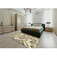 thumbnail image 4 of Ahgly Company Indoor Square Patterned Vanilla Gold Area Rugs, 7' Square, 4 of 6