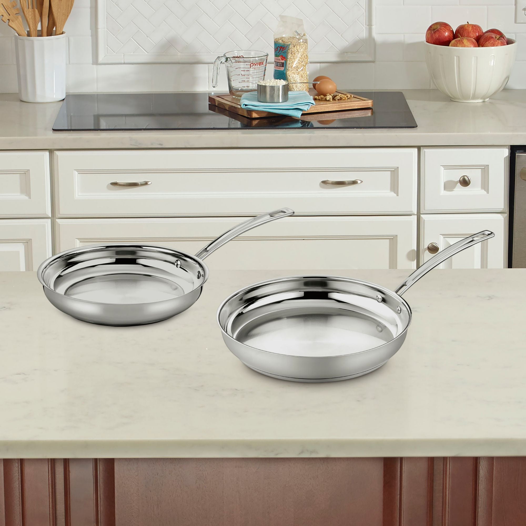 Cuisinart Classic 10 & 12 Stainless Steel 2pk Skillet Set Silver : Target