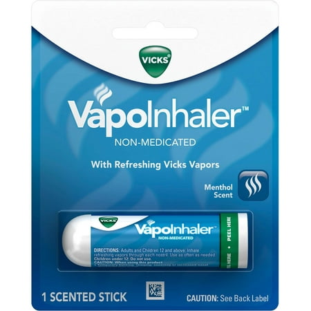 2 Pack - Vicks VapoInhaler, Non-Medicated, Menthol Vapor .007