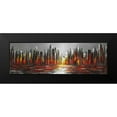 thumbnail image 2 of Atelier B Art Studio 18x9 Black Modern Framed Museum Art Print Titled - Abstract Red Skyline, 2 of 5