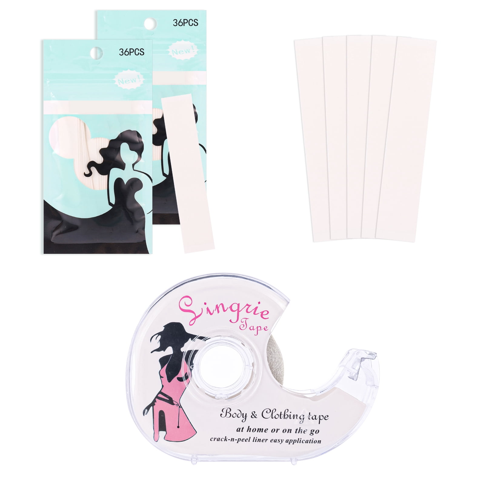 Taihexin Double Sided Clothing Tape, Women's Lingerie Tape, Clear