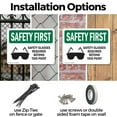 thumbnail image 3 of (2 Pack) Safety Glasses Required Beyond With Symbol OSHA Safety First Sign, 3 of 8