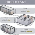 thumbnail image 2 of 3PCS Drawer Organizers for Clothing, Wardrobe Clothes Organizer for Drawers Folded Clothes Storage Bins Mesh Storage Compartment, 2 of 5