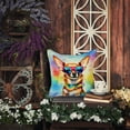 thumbnail image 3 of Chihuahua Hippie Dawg Fabric Decorative Pillow 18 in x 18 in, 3 of 5