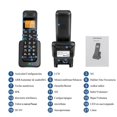 thumbnail image 3 of Tel&eacute;fono Inal&aacute;mbrico, Telefono Inalambrico para Casa con Identificador de Llamadas, &Aacute;mplio Alcance con Luz En Pantalla, Llamadas Manos Libres, Botones Grandes, 3 l&amp, 3 of 8
