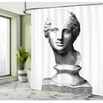 thumbnail image 5 of Ambesonne Antique Shower Curtain, Woman Head Art, 69"Wx70"L, Charcoal Grey and White, 5 of 5