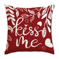 thumbnail image 2 of Funda de cojín decorativa con estampado de corazones y flores | Funda de almohada para sofá con temática de San Valentín | Decoración navideña para el hogar, 2 of 6