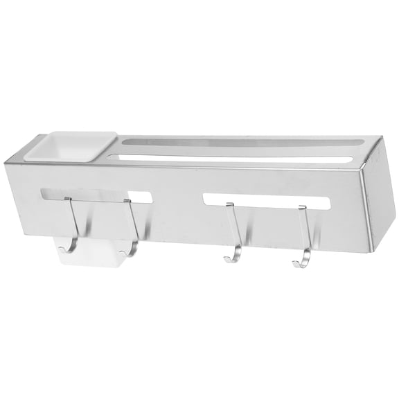 ETEREAUTY Utensil Hanging Rack Cutter Holder Compact Design Silver 1Pcs for Cooking Enthusiasts