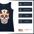 thumbnail image 6 of Kansas City Sugar Skull Women's Tank Top KC Die-Hard Football Fan Tailgating, 6 of 7