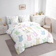 thumbnail image 2 of Erosebridal Kid Plaid Rabbit Print Bedding Comforter Set, Groovy Floral Full Bedding Set, 7 Pieces, 2 of 7