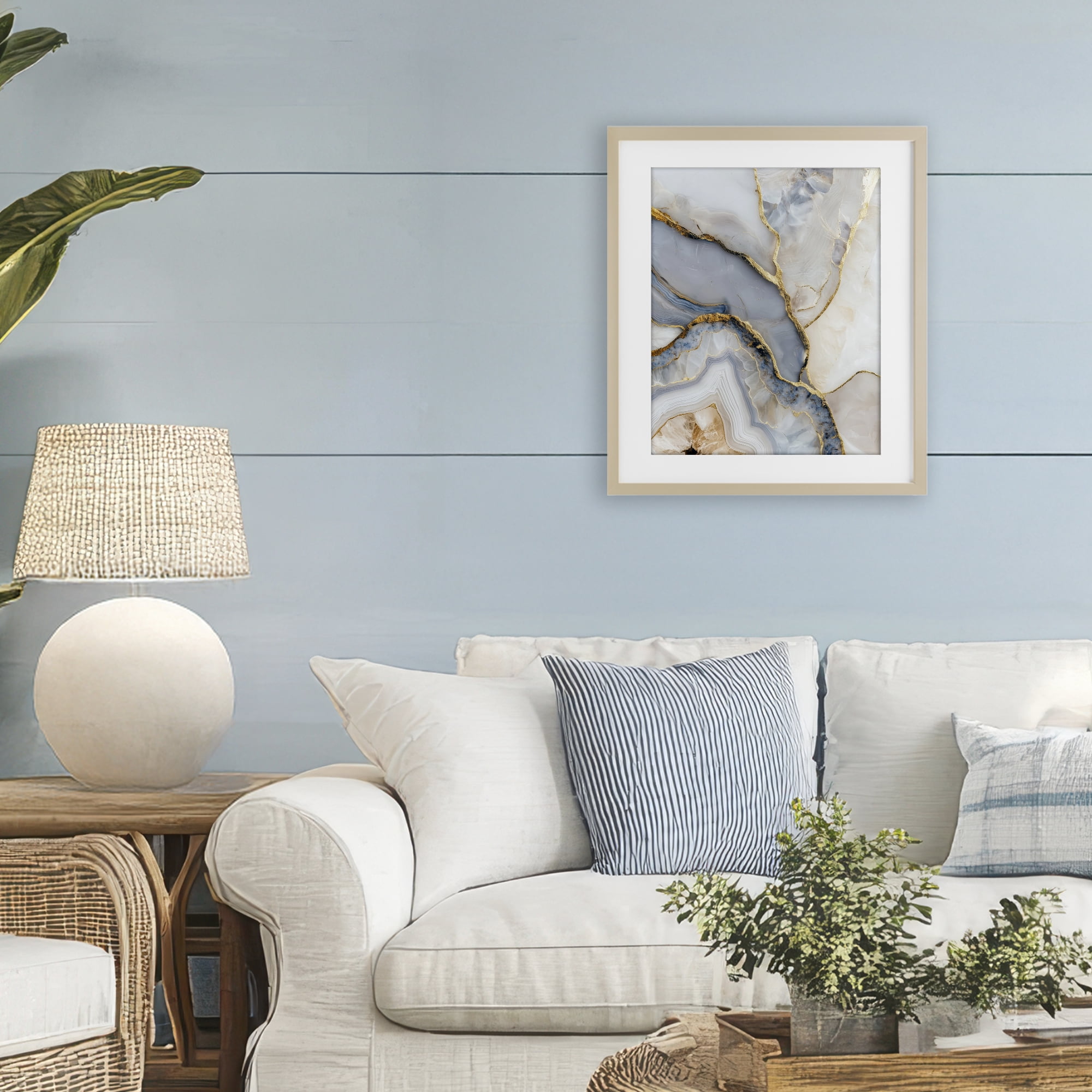 Stupell Industries Glimmering Layers of Agate Birch Framed Print Under Glass, design by Svetlana Aleynikova