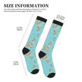 thumbnail image 5 of Bixox World Travel Line Icons Map Print Compression Socks,Compression Socks Women & Men Circulation for Medical,Running,Athletic, 5 of 7