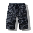thumbnail image 4 of heyac Cargo Shorts for Men Elastic Waistband Plain 3/4 Camo Cargo Short Casual Baggy Streetwear Oversized Casual Cargo Shorts with Multi Pockets, 4 of 4