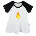 thumbnail image 1 of Nature Flame Fire Pattern Dresses For Baby, Newborn Babies Skirts, Infant Princess Dress, 0-24M Kids Graphic Clothes (Black Raglan Dresses, 18-24 Months), 1 of 4