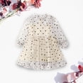 thumbnail image 4 of GYRATEDREAM Toddler Baby Girls Dress Girls Long Sleeve Polka Dot Mesh Princess Dress Party Pageant Dress 1-5T, 4 of 5