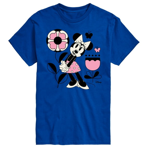 Disney - Minnie Mouse with Flowers & Butterflies - Men's Short Sleeve Graphic T-Shirt