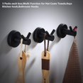 thumbnail image 3 of DAMAIE Stainless Steel Double Coat Hooks,3 Packs Matte Black Color Robe Hook,Bath Towel Hook,Hat Hanger, 3 of 7