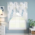 thumbnail image 6 of Coastal Blue Kitchen Window Curtains, Swag Curtains Valance for Bedroom Living Room Bathroom, Ocean Coral Starfish Jellyfish Seahorse Rod Pocket Window Treatment Curtain Block Drapes 2 Panels 28"x36", 6 of 9