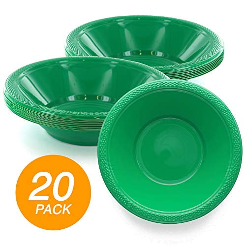 Fruit Festive Green SparkSettings Reusable Plastic Bowls Washable BPA Free Cereal Bowl Perfect for for Salad Dessert Pack of 20 Small Serving and Mixing Bowls Snack 