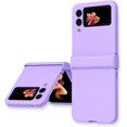 thumbnail image 1 of HAHDAXIA Étui Ultra Mince pour Samsung Galaxy Z Flip 3, Design Unique 3-en-1, Étui Arrière Rigide en PC Mat, Protection Complète pour Galaxy Z Flip 3 5G 2021 (Violet), 1 of 7