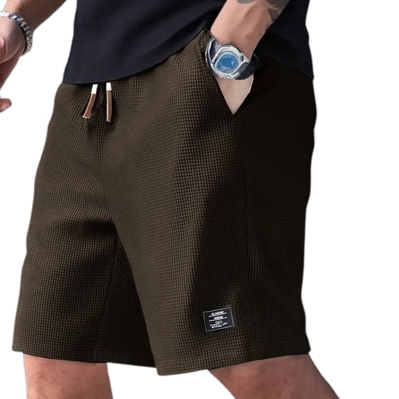 Kcolen Men's Athletic Shorts With Pockets Men's Casual Shorts with Elastic Waistband for Summer Outdoor Activities Lightweight Breathable Athletic Comfort Stretch Summer Beach Golf Shorts