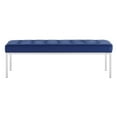 thumbnail image 2 of Modway Loft Tufted Large Upholstered Faux Leather Bench, Blue, 2 of 2