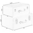thumbnail image 5 of Decorative Tufted Velvet Suitcase Treasure Chest Set of 2, 5 of 10
