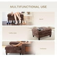thumbnail image 2 of 118" U Shaped Sectional Couches,4 Seat Modular Sofa with 2 Ottoman and Foldable Side Table for Living Room,Brown, 2 of 7