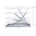 thumbnail image 3 of Rocelco 19" Portable Desk Riser - Height Adjustable Travel Standing Desk Converter - Premium Compact Sit Stand Up Laptop Rising Workstation with Carry Bag (White), 3 of 9