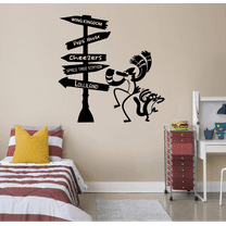 Regular Show Pathway Signage Mordecai Wing Kingdom Pop's House Cheezer's Space Tree Station Lolliland Vinyl Wall Art Wall Sticker Decal Home Kids Room Study Room Boys Room Décoration Size (10x8 inch)