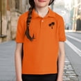 thumbnail image 2 of XQYLOS Tween Boys Girls Aestheti𝐜 Lapel Neck Shirt Short Sleeve Cross Print Tennis School 𝐔niform Collared Tops, 2 of 8