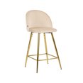thumbnail image 2 of Banco alto Jonotla velvet pata dorada - Beige WEIK Jonotla, 2 of 7