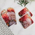 thumbnail image 5 of Watercolor Wildflowers Heat Resistant Microwave Oven Gloves Set for BBQ Baking Grilling,Baking Gifts Cooks for Women,Housewarming Gifts for New Home, 5 of 6