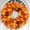 Orange, variant on 20 Inch Lighted Fall Wreaths for Front Door Fall Decor, Orange Maple Leaf Autumn Wreath with Pumpkins Thanksgiving Fall Decorations for Home