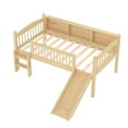 thumbnail image 5 of Bellemave Twin Loft Bed with Storage Shelves, LED Lights, Full-Length Guardrails, Solid Wood Frame, No Box Spring Needed, Available in Nautral, 5 of 9