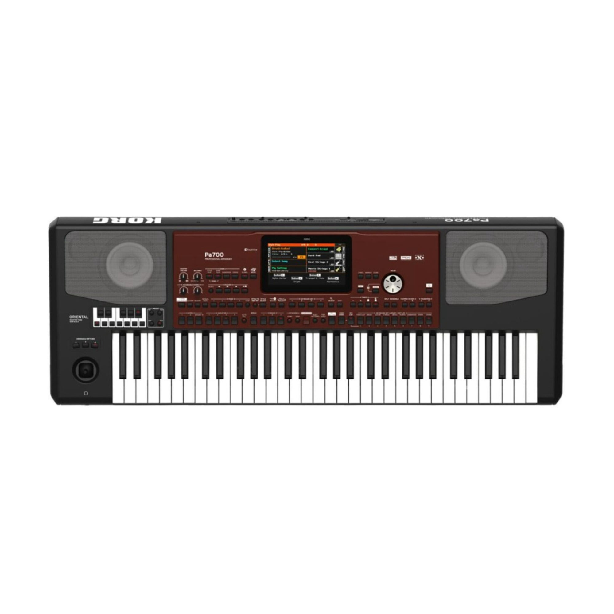Korg PA700OR 61-Key Professional Arranger Keyboard with Bench and Accessory Bundle