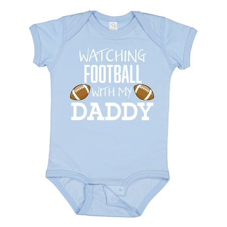 

Inktastic Watching Football with My Daddy Gift Baby Boy or Baby Girl Bodysuit