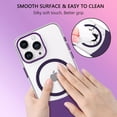 thumbnail image 3 of ELEHOLD for iPhone 16 Pro Magnetic Case,Compatible with Mag Safe Accessories, Not-Yellowing Hard Transparent Back Slim Shockproof Protective Case for iPhone 16 Pro,Purple, 3 of 8