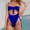 Blue, variant on One Piece Swimsuit Women Women's Fashion Solid Color Comfortable Loose Sleeveless Swimsuit Top Blouse Casual One Shoulder High Waisted Swimsuit Cute Swimsuits