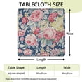 thumbnail image 2 of Pioneer Flower Floral Print Pattern Square Fitted Tablecloth with Elastic Edge,Square Table Cover,Washable Elastic Table Cover for Home Kitchen Party Decor 36"x36", 2 of 6