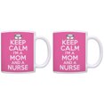 thumbnail image 1 of ThisWear Nursing Gifts Keep Calm I'm a Mom and a Nurse Mom Gifts Mom Mug 11 ounce 2 Pack Coffee Mugs, 1 of 4