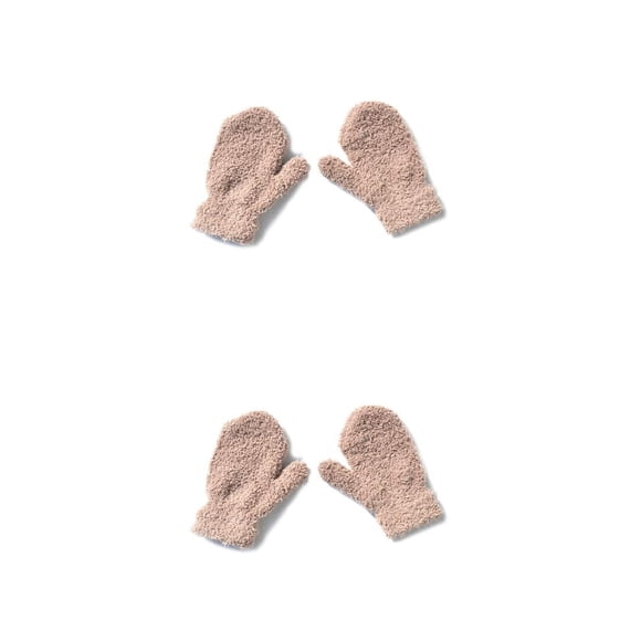 yingyy 1 Pair Knit Baby Mittens Comfortable Keeping-warm Knitting Craft Girls Boys Clothing Accessory Finger Covers Hand Cover Khaki 2Set