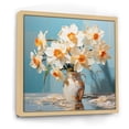 thumbnail image 2 of Designart "Bold Brushstrokes In Daffodil Bloom I" Daffodils Floater Framed Wall Decor, 2 of 5