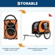 thumbnail image 3 of Remolque para Mascotas 2 en 1 – Remolque para Bicicleta y Jogger, Ruedas 20"-29", Impermeable y Resistente a UV, Arnés de Seguridad de 5 Puntos, Amortiguación, Interior Espacioso de 36", Plegable, 3 of 8