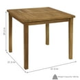 thumbnail image 3 of Sunnydaze 31.5" Teak Square Outdoor Dining Table, 3 of 11