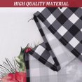 thumbnail image 6 of ZACOO 60"x84" Christmas Tablecloth Xmas Flower Pattern Black and White Buffalo Plaid Checkered Table Cloth Rectangle Farmhouse Table Cover for Picnic Party, 6 of 6