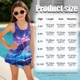 thumbnail image 7 of Yuyamidu Axolotl Dolphin Girls One Piece Swim Suit Dress Skirted Bathing Suit Sleeveless Swimdress Twirly Tankini Swimsuits Quick Dry Tankini Beachwear, 7 of 7