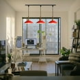 thumbnail image 6 of Kiven 3-Light H-Type track lighting pendants,Modern h track pendant lights,Decorative Track Lighting Fixture for Kitchen Island Hallway,Red Iron Lampshade, 6 of 7