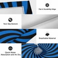 thumbnail image 5 of Blue Black Outdoor Rug for Patio/Deck/Porch, Non-Slip Large Area Rug 4 x 6 Ft, Farmhouse Striped Spiral Vortex Abstract Indoor Outdoor Rugs Washable Area Rugs, Reversible Camping Rug Carpet Runner, 5 of 8